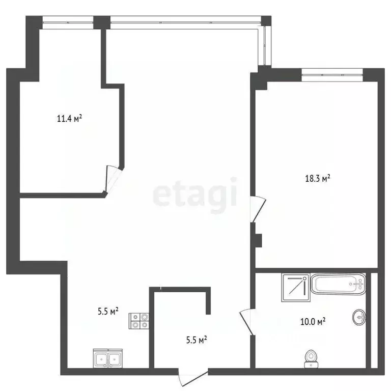3-к кв. Саха (Якутия), Якутск ул. Курашова, 6 (84.7 м) - Фото 2