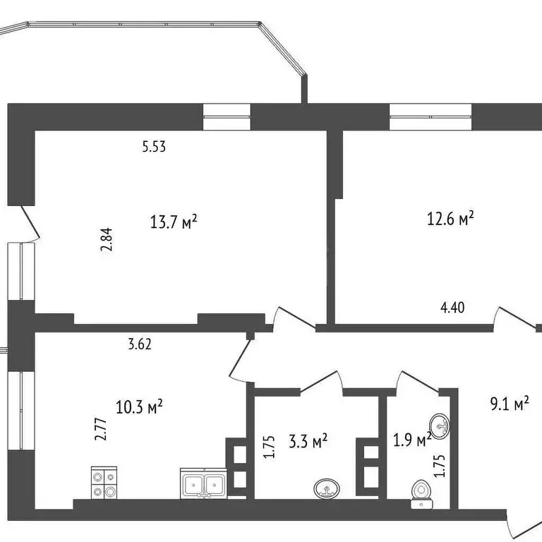 2-комнатная квартира: Ульяновск, улица Скочилова, 9А (53.1 м) - Фото 1