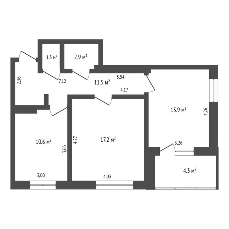 2-к кв. Тюменская область, Тюмень ул. Прокопия Артамонова, 8 (57.4 м) - Фото 1