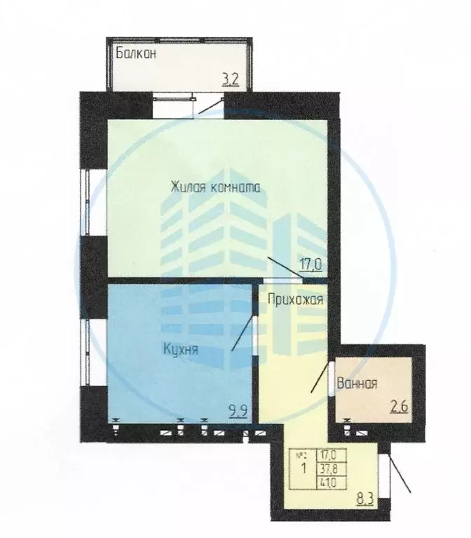 1-к кв. Ставропольский край, Ессентуки Никольская ул., 27к5 (41.0 м) - Фото 1