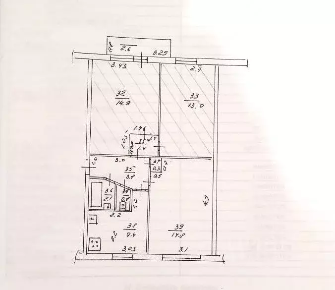 3-к кв. Татарстан, Казань ул. Хусаина Мавлютова, 28 (59.3 м) - Фото 2
