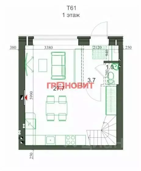 Таунхаус в Новосибирская область, Новосибирский район, Мичуринский ... - Фото 1