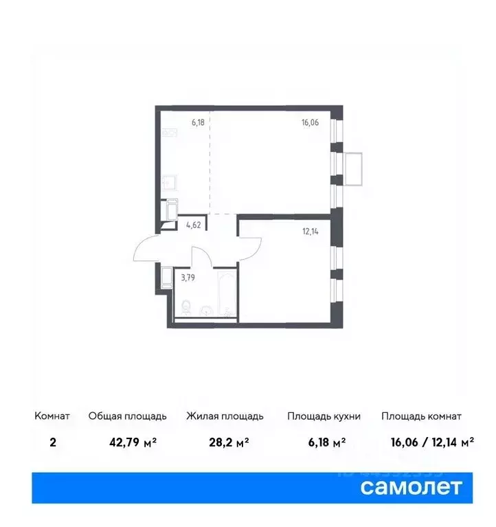 1-к кв. Московская область, Ленинский городской округ, д. Коробово ... - Фото 0