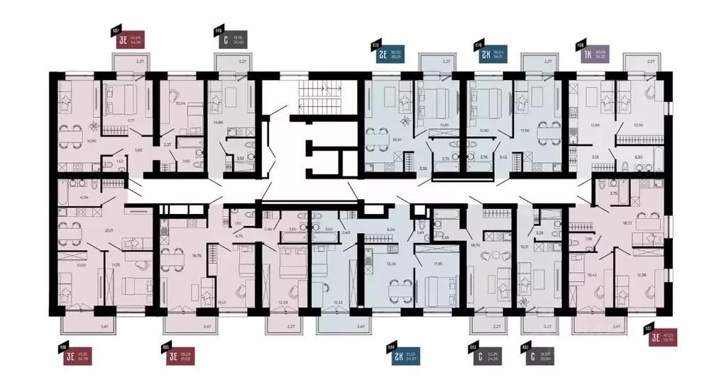 3-к кв. Пензенская область, Пенза ул. Тепличная, 55 (50.78 м) - Фото 2