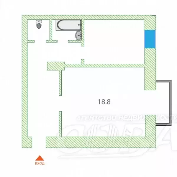 1-комнатная квартира: Тюмень, улица Ленина, 69А (41.9 м) - Фото 1