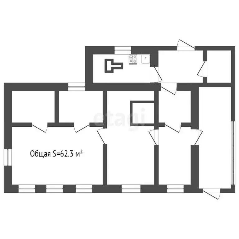 Дом в Сельцо, улица Ворошилова (62.3 м) - Фото 1