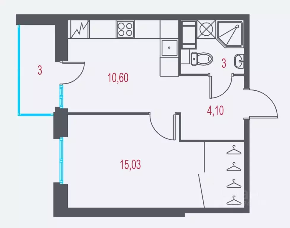 1-к кв. Санкт-Петербург, Санкт-Петербург, Пушкин Город-спутник Южный ... - Фото 1