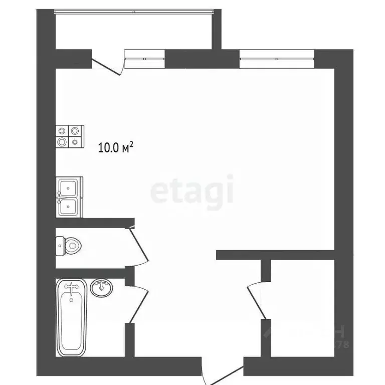 1-к кв. Ханты-Мансийский АО, Ханты-Мансийск ул. Мира, 98 (37.7 м) - Фото 1