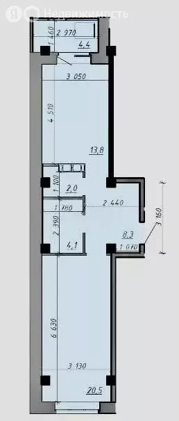 2-комнатная квартира: Абакан, улица Генерала Тихонова, 8 (46.5 м) - Фото 0