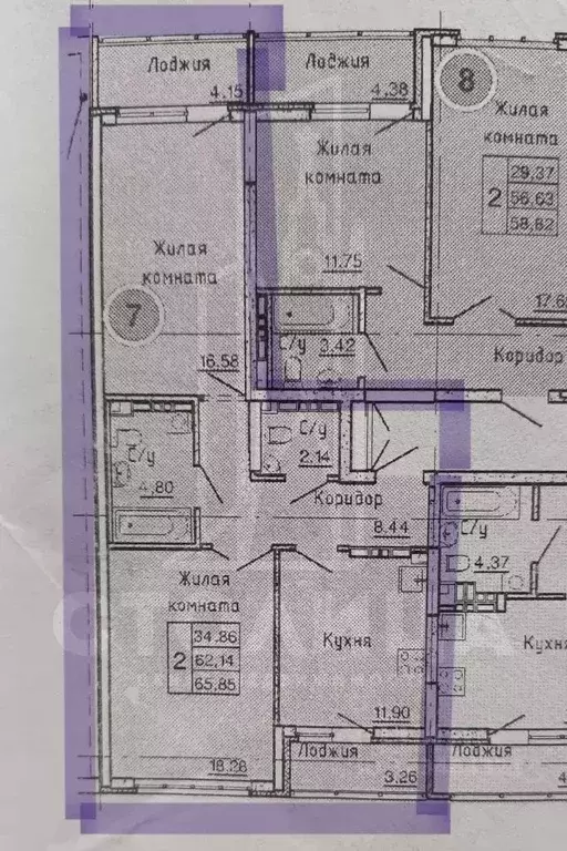 2-к кв. Свердловская область, Екатеринбург ул. Энтузиастов, 36Б (62.0 ... - Фото 2