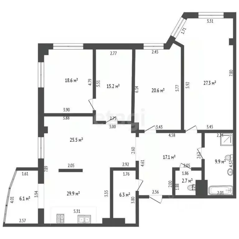 4-к кв. Орловская область, Орел Красноармейская ул., 1 (175.6 м) - Фото 0