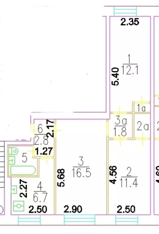 Квартира, 3 комнаты, 55.6 м - Фото 0