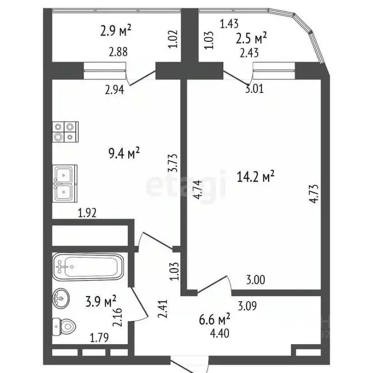 1-к кв. Марий Эл, Йошкар-Ола ул. Анциферова, 33А (35.0 м) - Фото 1