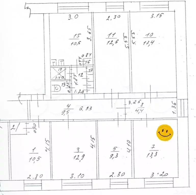 Комната 13,3 м в 6-к., 4/5 эт. - Фото 0