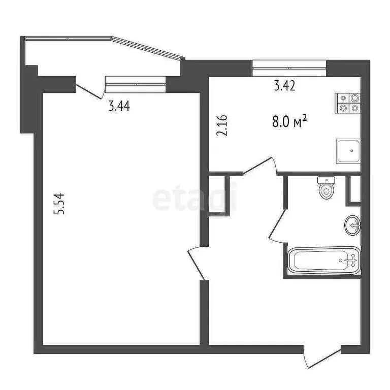 1-комнатная квартира: Москва, Дубнинская улица, 29к1 (37.9 м) - Фото 0