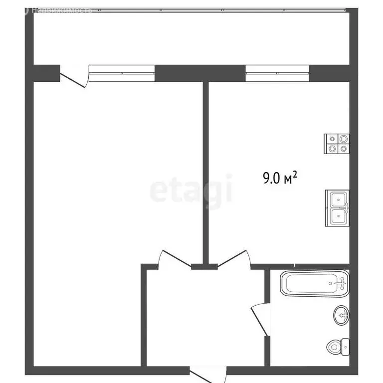 1-комнатная квартира: Ижевск, Родниковая улица, 64 (32 м) - Фото 1