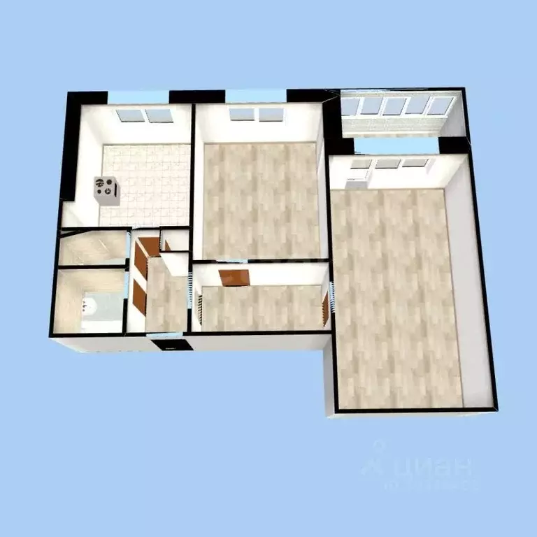 2-к кв. Башкортостан, Уфа Транспортная ул., 36/1 (49.4 м) - Фото 2