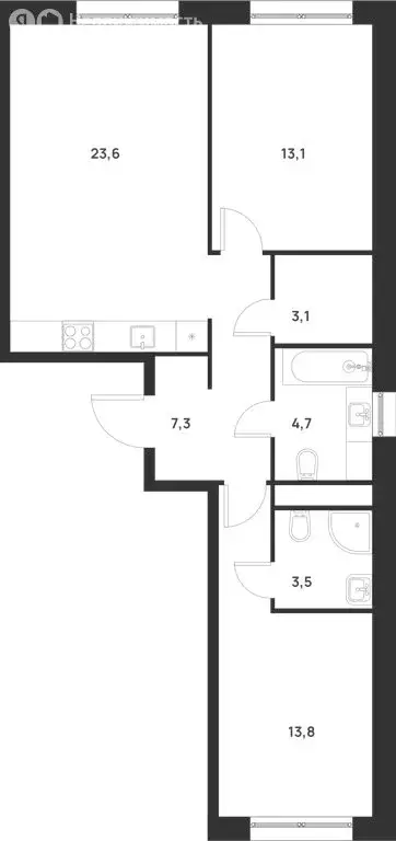 2-комнатная квартира: Москва, НАО, район Коммунарка, улица Разведчика ... - Фото 1