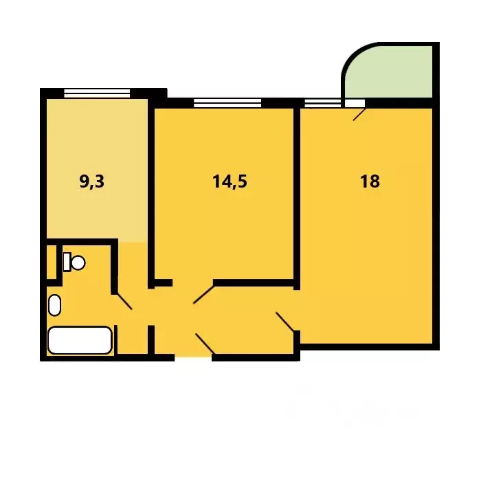 2-к кв. Москва ул. Дмитрия Ульянова, 28К1 (53.4 м) - Фото 1