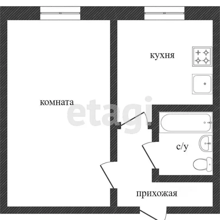 1-к кв. Вологодская область, Вологда Козленская ул., 127 (32.5 м) - Фото 1