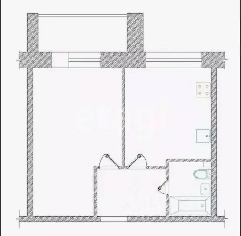 2-к кв. Татарстан, Казань ул. Адоратского, 1Б (52.0 м) - Фото 2