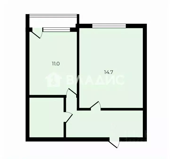 1-к кв. Брянская область, Клинцы ул. Ворошилова, 41В (37.2 м) - Фото 2