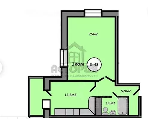 1-к кв. Красноярский край, Красноярск Караульная ул., 39В (48.0 м) - Фото 1