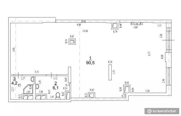Торговая площадь в Москва Тагильская ул., 2к1 (100 м) - Фото 1