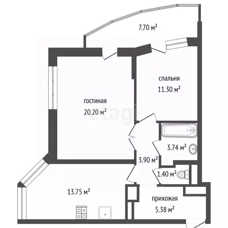 2-к кв. Московская область, Люберцы Московская ул., 5 (63.0 м) - Фото 2