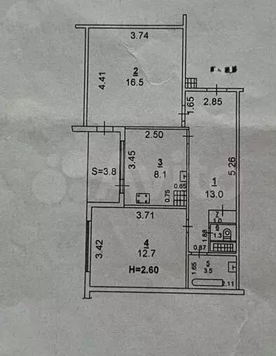 2-к. квартира, 58 м, 5/5 эт. - Фото 0