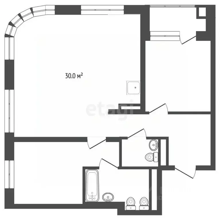 2-к кв. Тюменская область, Тюмень Первомайская ул., 8 (88.6 м) - Фото 2