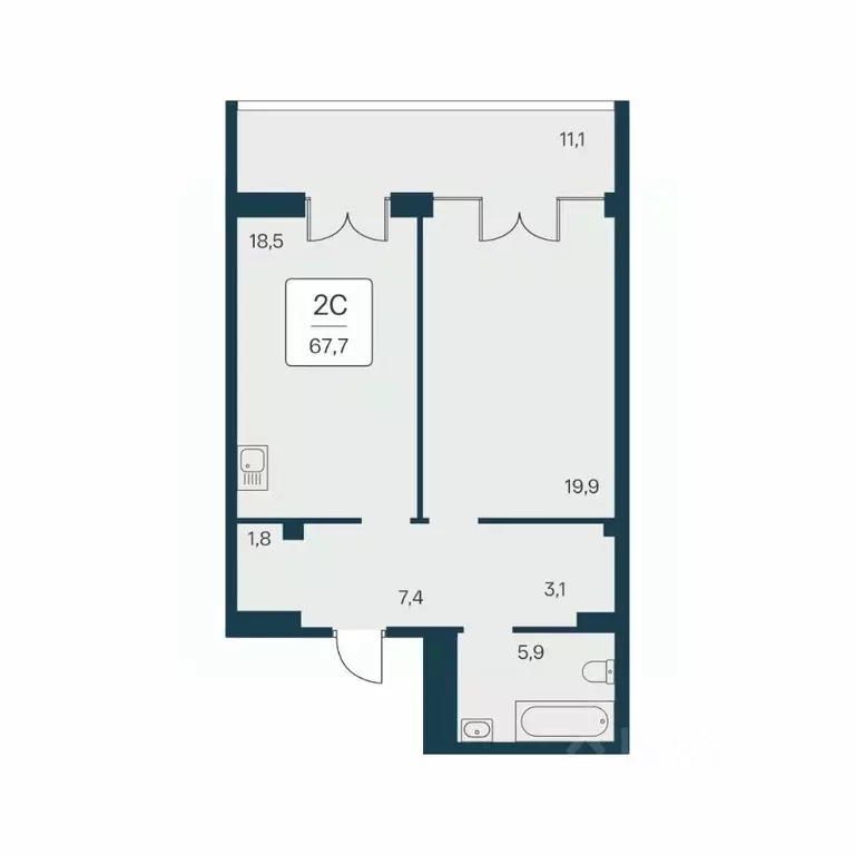 3-к кв. Крым, Алупка ш. Севастопольское, 6Ак3 (67.7 м) - Фото 1