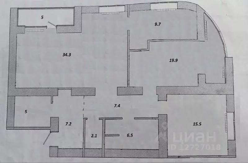 3-к кв. Башкортостан, Уфа ул. Гоголя, 78 (110.0 м) - Фото 2