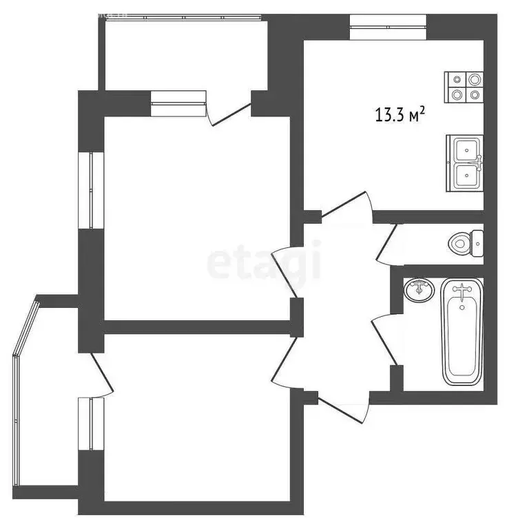 2-комнатная квартира: Орёл, Планерная улица, 50 (57.8 м) - Фото 0