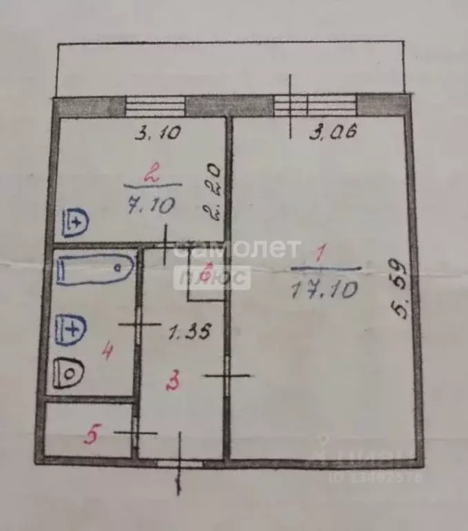 1-к кв. Марий Эл, Сернур пгт ул. Юбилейная, 13 (32.8 м) - Фото 2