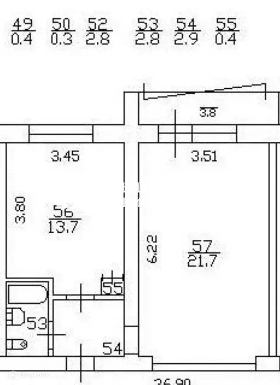 Продаётся 1-к квартира, 45 м - Фото 1