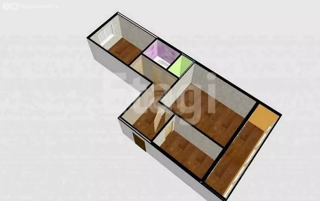 2-комнатная квартира: Анива, улица Калинина, 39 (50.9 м) - Фото 1