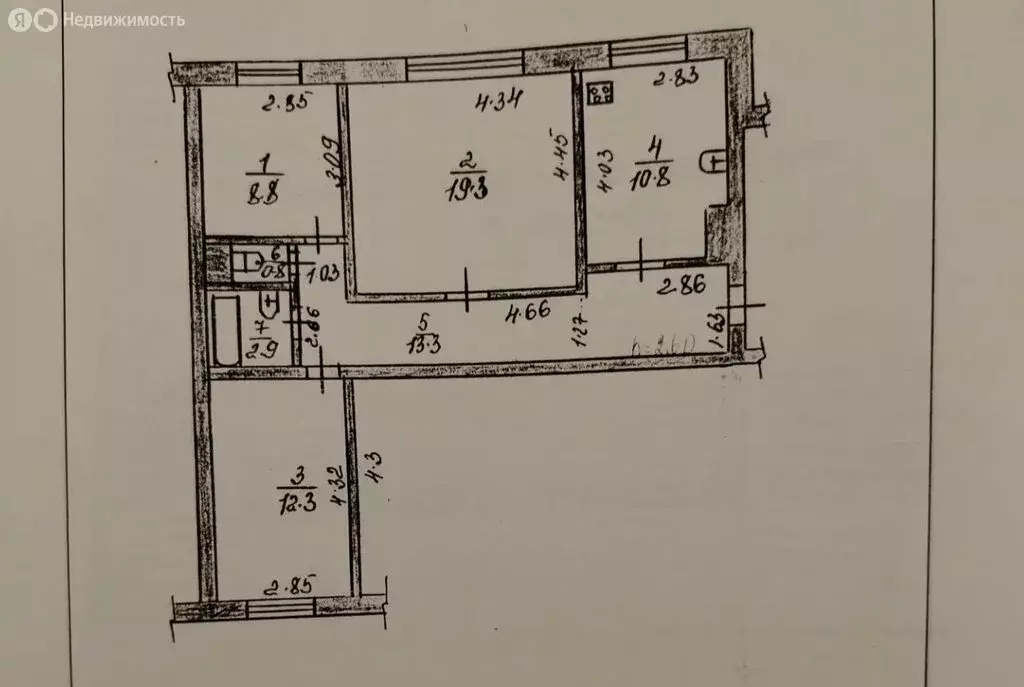 3-комнатная квартира: Старая Русса, микрорайон Городок, 19 (68.2 м) - Фото 2