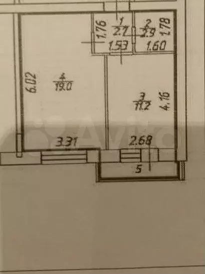 1-к. квартира, 38,4 м, 7/9 эт. - Фото 0