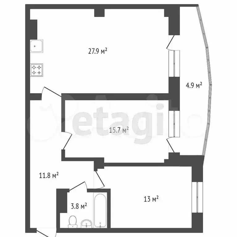 3-к. квартира, 73,5 м, 23/24 эт. - Фото 0