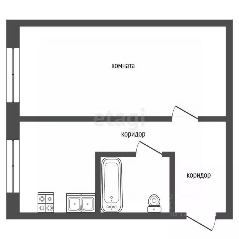 1-к кв. Архангельская область, Коряжма ул. Имени М.Х. Сафьяна, 19 ... - Фото 2
