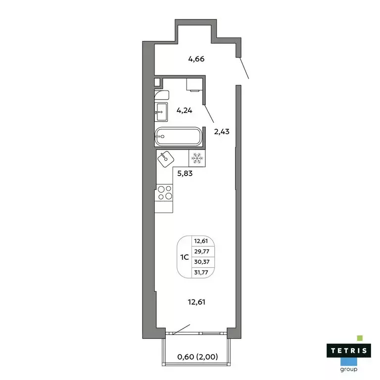 Квартира-студия: Екатеринбург, жилой район Уралмаш, жилой квартал ... - Фото 1