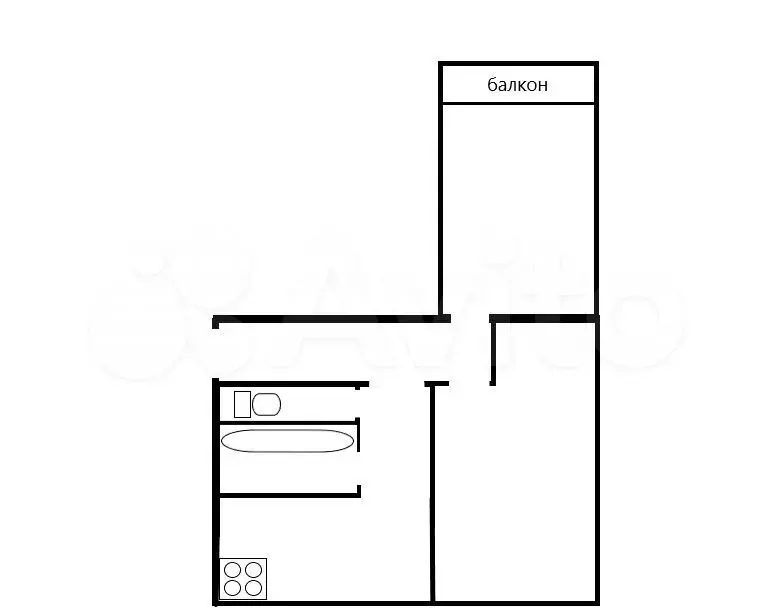 2-к. квартира, 48 м, 4/5 эт. - Фото 0