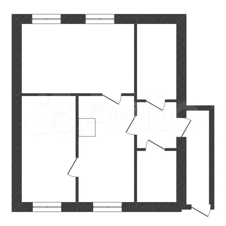 2-к. квартира, 31 м, 1/1 эт. - Фото 0