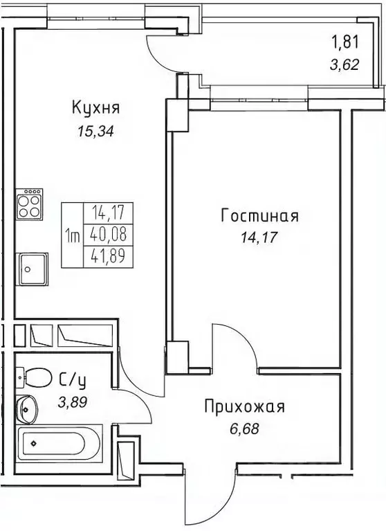 1-к кв. Саха (Якутия), Якутск 11-й кв-л,  (41.89 м) - Фото 0