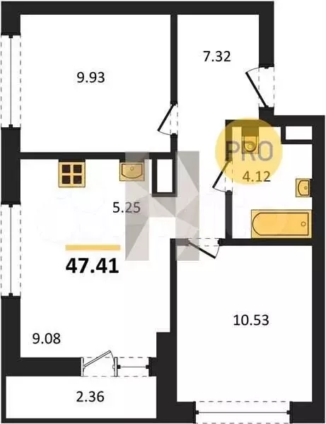3-к. квартира, 47,4 м, 14/27 эт. - Фото 0