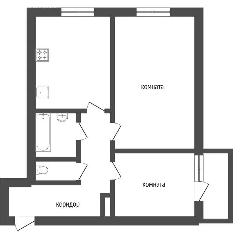 2-комнатная квартира: Улан-Удэ, микрорайон 140А, 26 (60.2 м) - Фото 1