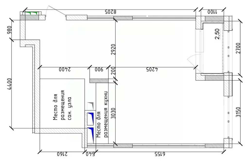 2-к кв. Кемеровская область, Кемерово ул. 1-я Линия, 24 (47.5 м) - Фото 1