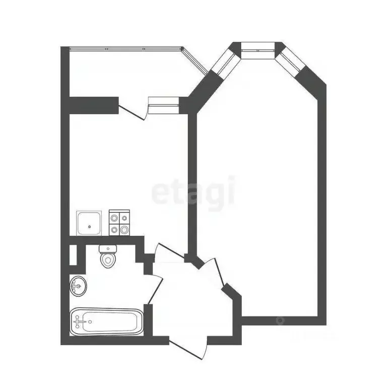1-к кв. Санкт-Петербург ул. Летчика Лихолетова, 14к2 (32.0 м) - Фото 0