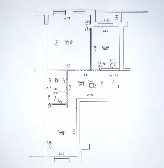 2-к кв. Смоленская область, Смоленск Королевка мкр, 14 (70.0 м) - Фото 1